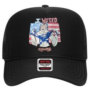 I Voted Werewolf High Crown Mesh Back Trucker Hat