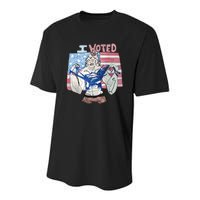 I Voted Werewolf Youth Performance Sprint T-Shirt