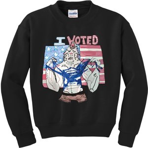 I Voted Werewolf Kids Sweatshirt