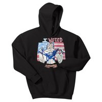 I Voted Werewolf Kids Hoodie