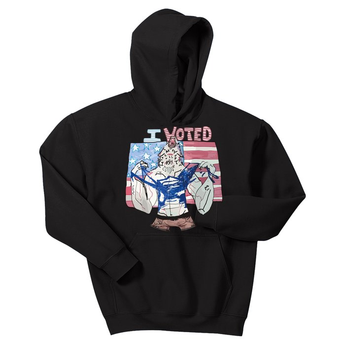 I Voted Werewolf Kids Hoodie