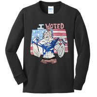 I Voted Werewolf Kids Long Sleeve Shirt