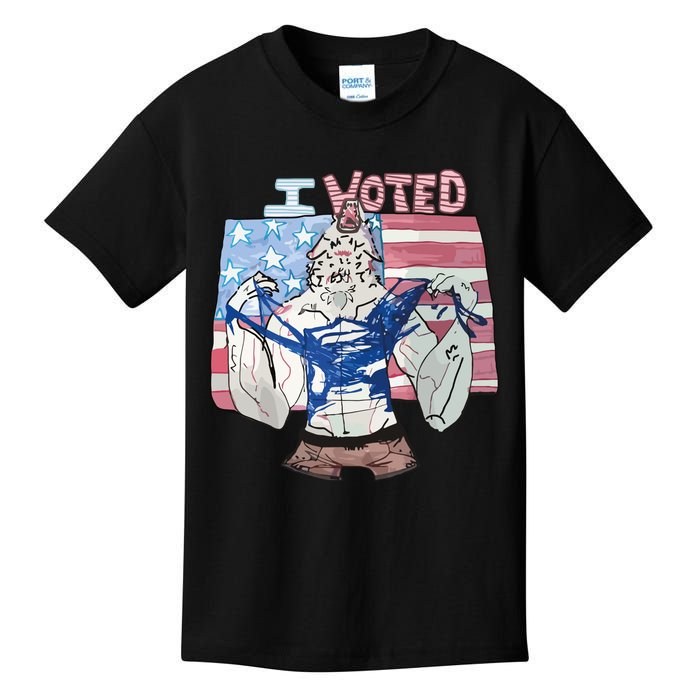 I Voted Werewolf Kids T-Shirt