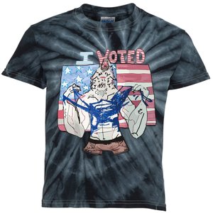 I Voted Werewolf Kids Tie-Dye T-Shirt