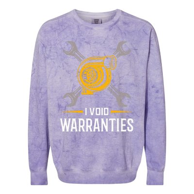 I Void Warranties Car Mechanic Auto Repair Gift Colorblast Crewneck Sweatshirt