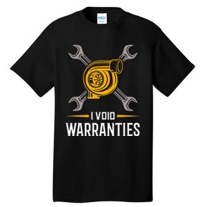 I Void Warranties Car Mechanic Auto Repair Gift Tall T-Shirt