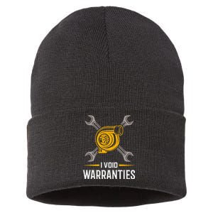 I Void Warranties Car Mechanic Auto Repair Gift Sustainable Knit Beanie