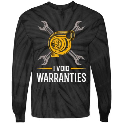 I Void Warranties Car Mechanic Auto Repair Gift Tie-Dye Long Sleeve Shirt