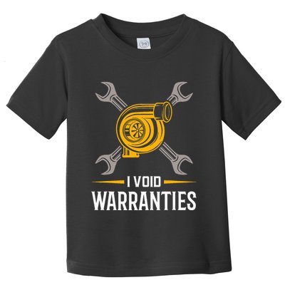 I Void Warranties Car Mechanic Auto Repair Gift Toddler T-Shirt