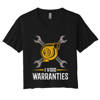 I Void Warranties Car Mechanic Auto Repair Gift Crop Top
