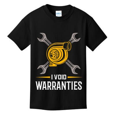 I Void Warranties Car Mechanic Auto Repair Gift Kids T-Shirt