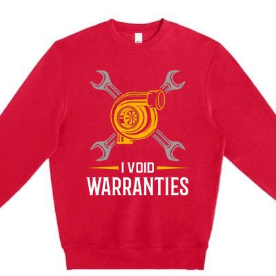 I Void Warranties Car Mechanic Auto Repair Gift Premium Crewneck Sweatshirt