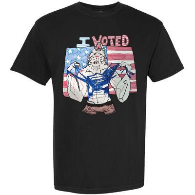 I Voted Werewolf Funny Garment-Dyed Heavyweight T-Shirt