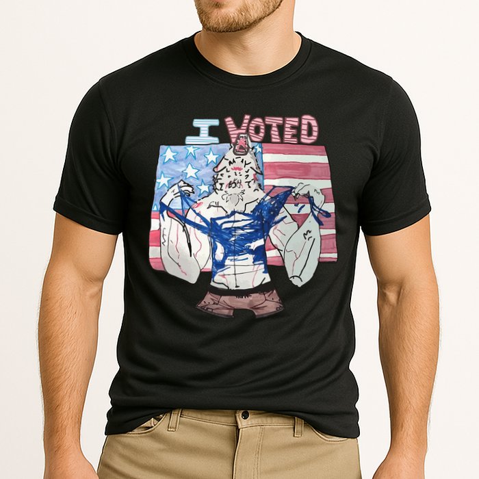 I Voted Werewolf Funny Cooling Performance Crew T-Shirt