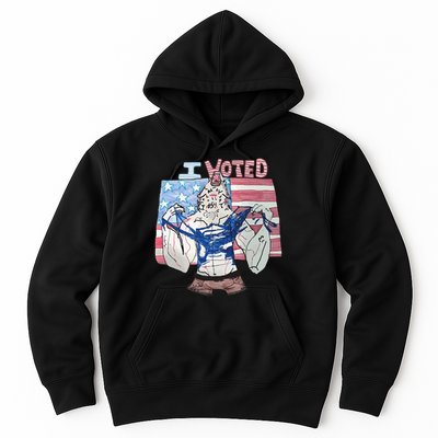 I Voted Werewolf Funny Hoodie