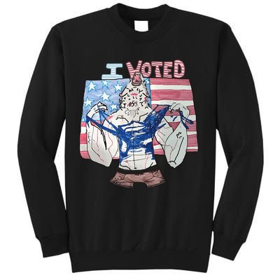 I Voted Werewolf Funny Sweatshirt