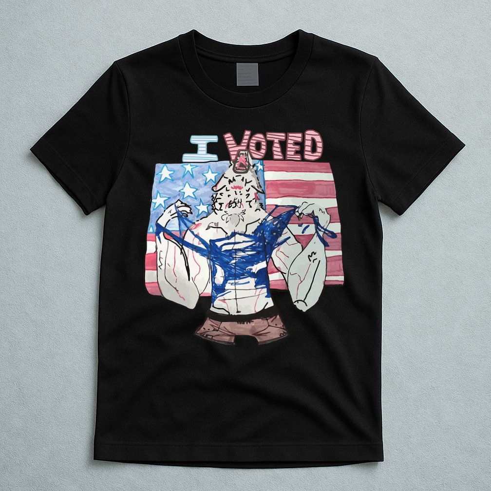 I Voted Werewolf Funny T-Shirt