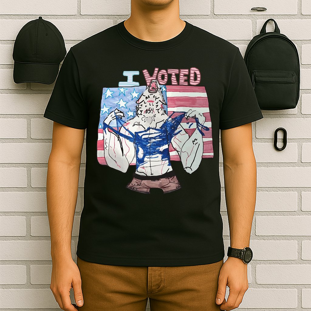 I Voted Werewolf Funny T-Shirt