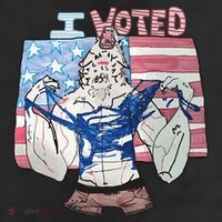 I Voted Werewolf Funny Adult Drive Performance Visor
