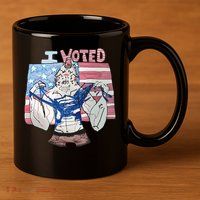 I Voted Werewolf Funny 11oz C Handle Ceramic Mug