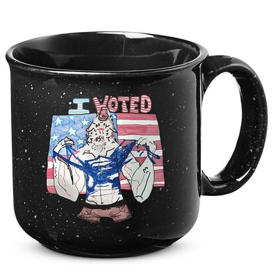 I Voted Werewolf Funny 15oz Campfire Ceramic Mug