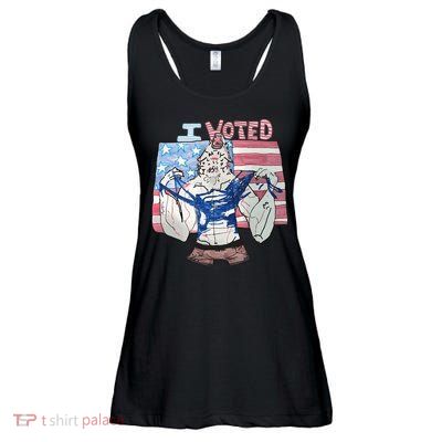 I Voted Werewolf Funny Ladies Essential Flowy Tank