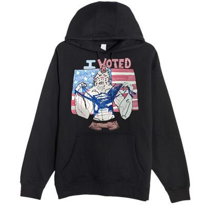 I Voted Werewolf Funny Premium Pullover Hoodie