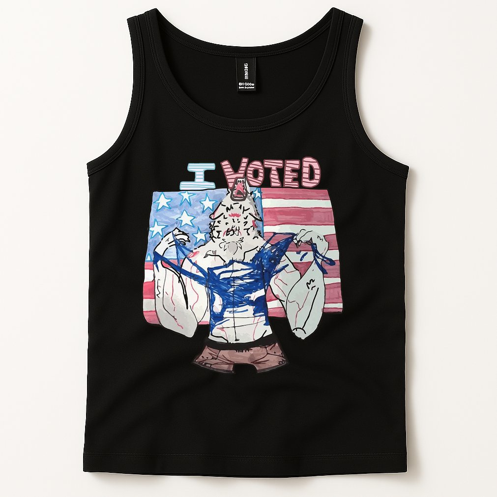 I Voted Werewolf Funny Tank Top