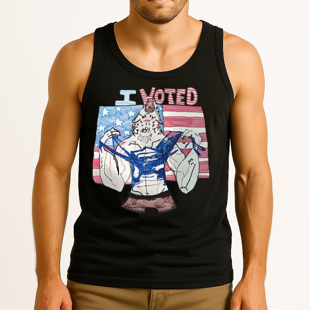 I Voted Werewolf Funny Tank Top