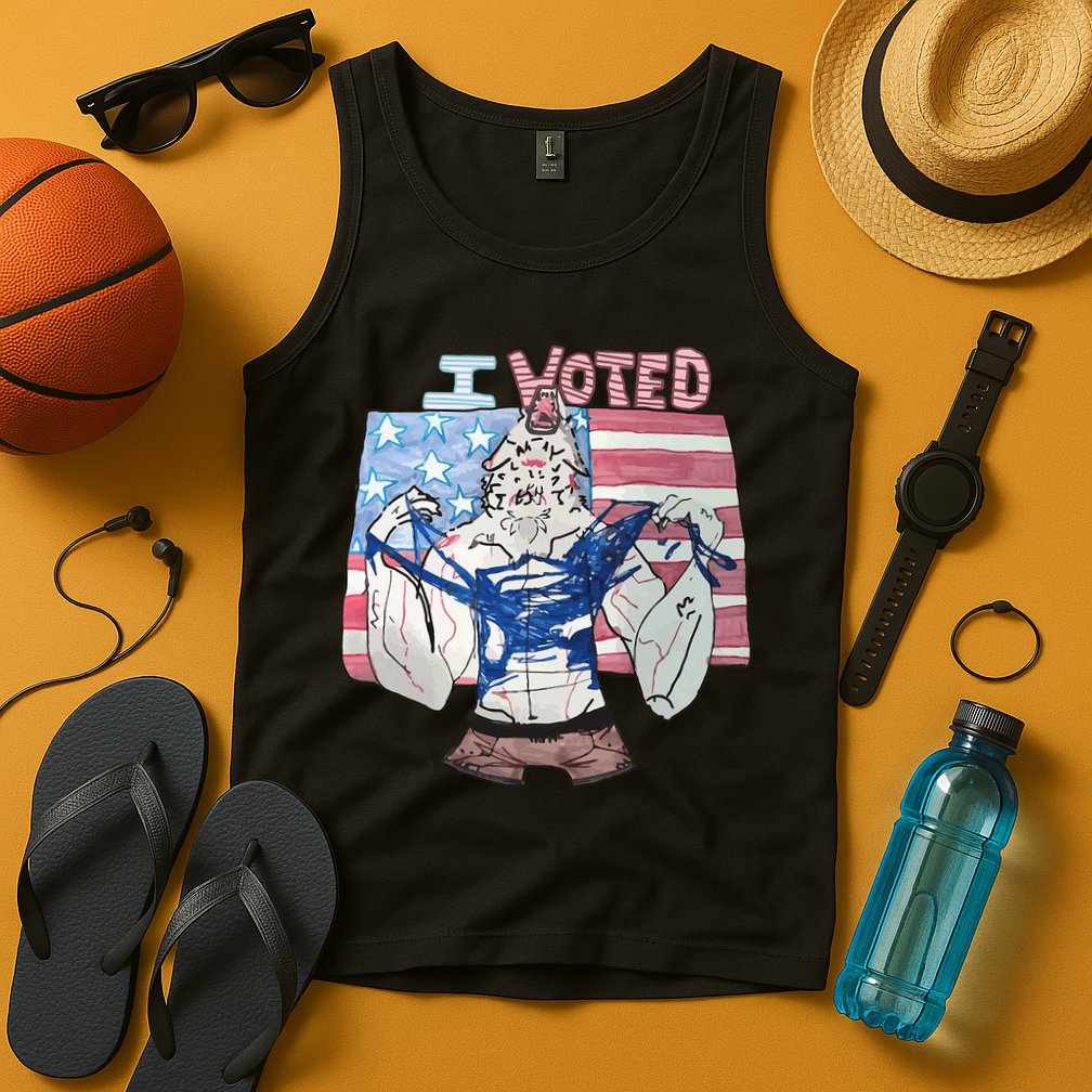 I Voted Werewolf Funny Tank Top