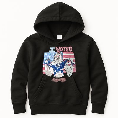 I Voted Werewolf Funny Kids Hoodie