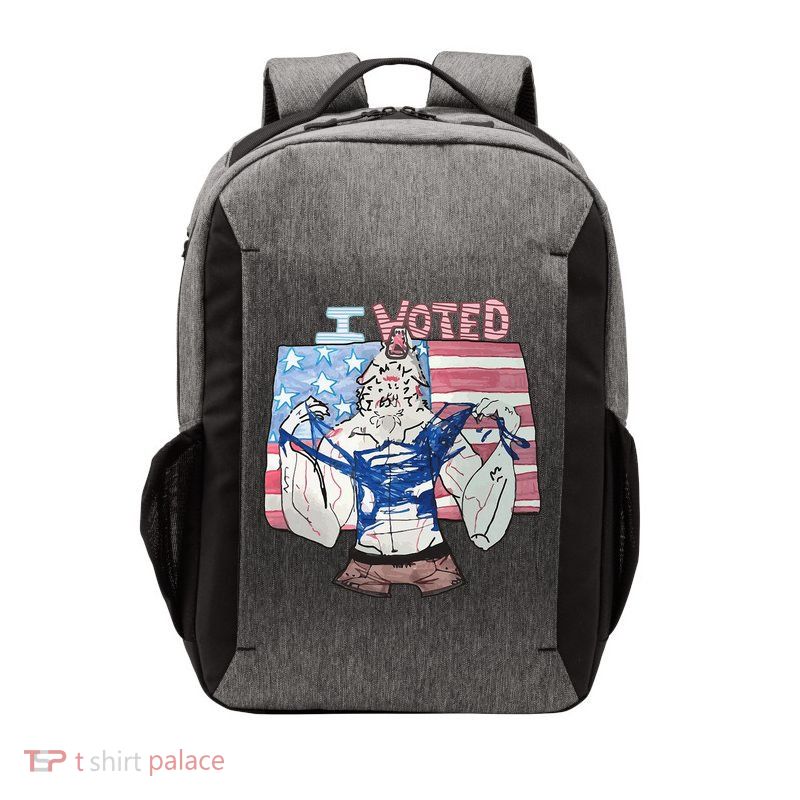 I Voted Werewolf Funny Vector Backpack