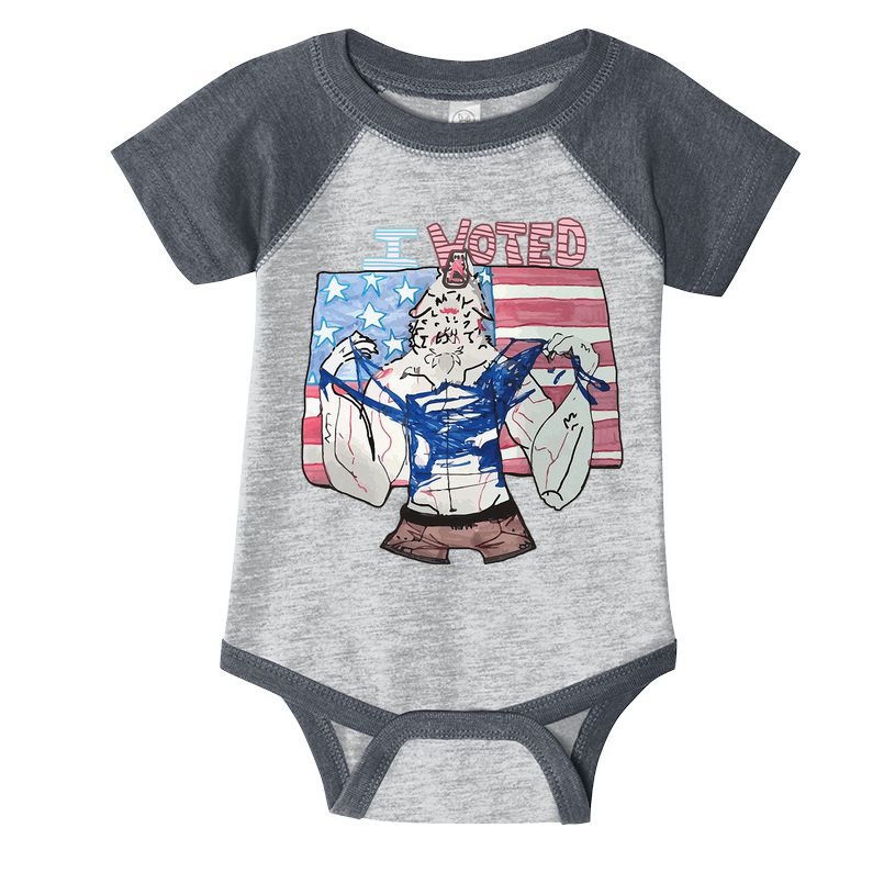 I Voted Werewolf Funny Infant Baby Jersey Bodysuit