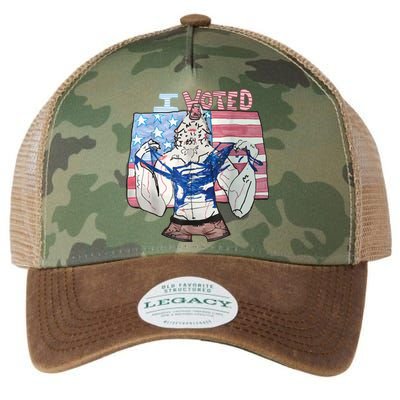 I Voted Werewolf Funny Legacy Tie Dye Trucker Hat