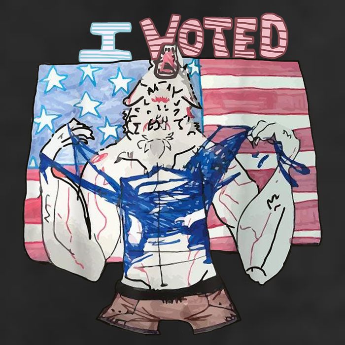 I Voted Werewolf Funny Cool Comfort Performance Bucket Hat