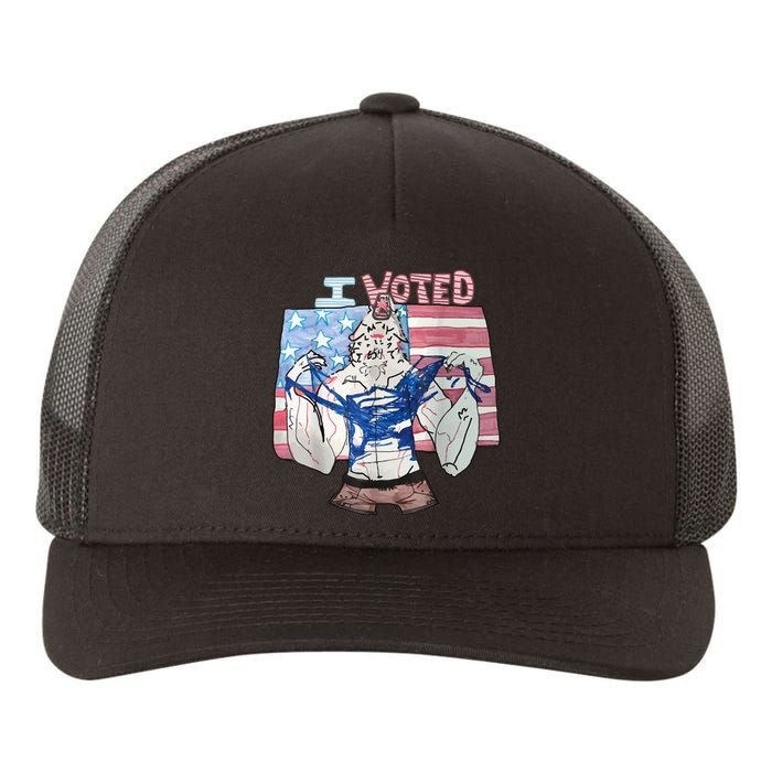 I Voted Werewolf Funny Yupoong Adult 5-Panel Trucker Hat