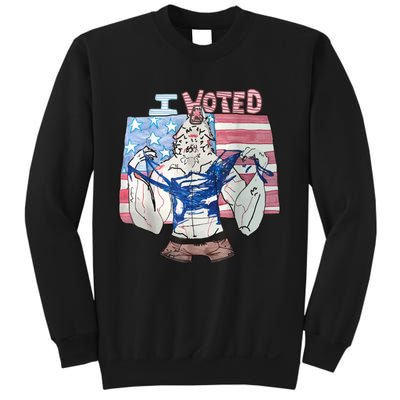 I Voted Werewolf Funny Sweatshirt