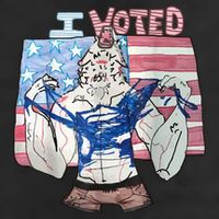 I Voted Werewolf Funny Adult Drive Performance Visor