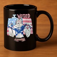 I Voted Werewolf Funny 11oz C Handle Ceramic Mug