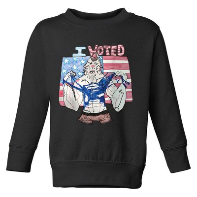 I Voted Werewolf Funny Toddler Sweatshirt