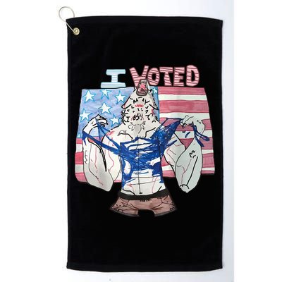 I Voted Werewolf Funny Golf Towel
