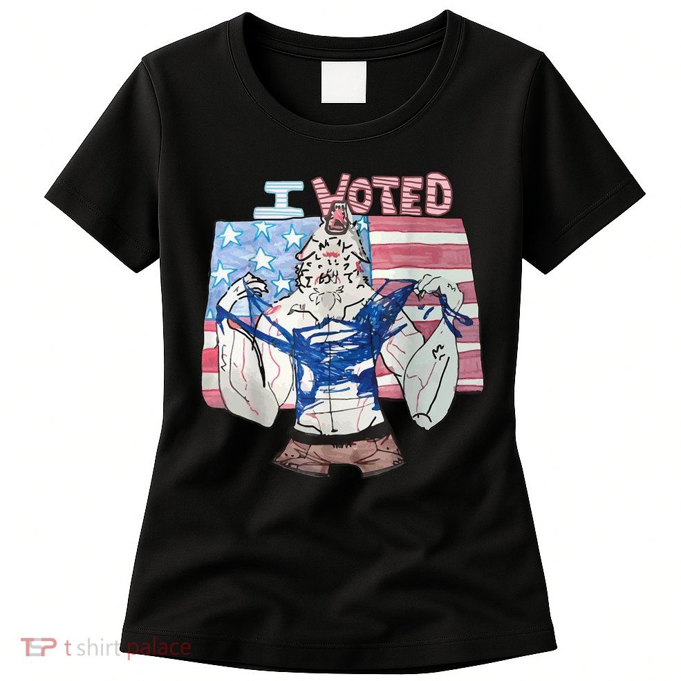 I Voted Werewolf Funny Womens T-Shirt