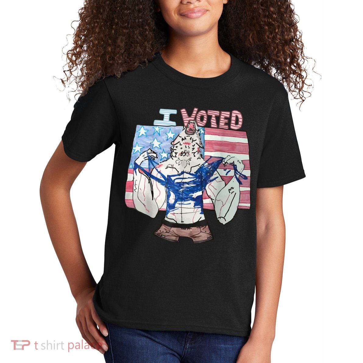 I Voted Werewolf Funny Kids T-Shirt