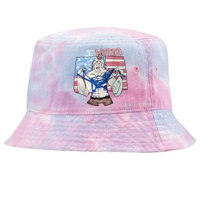 I Voted Werewolf Funny Tie-Dyed Bucket Hat