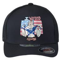 I Voted Werewolf Funny Flexfit Unipanel Trucker Cap