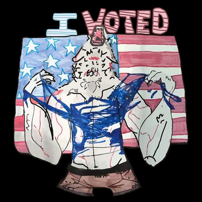 I Voted Werewolf Funny Cooling Performance Crew T-Shirt