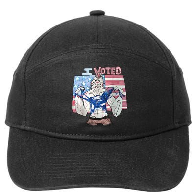 I Voted Werewolf Funny 7-Panel Snapback Hat