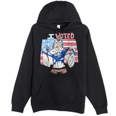 I Voted Werewolf Funny Premium Pullover Hoodie