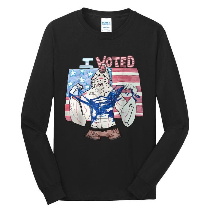 I Voted Werewolf Funny Tall Long Sleeve T-Shirt