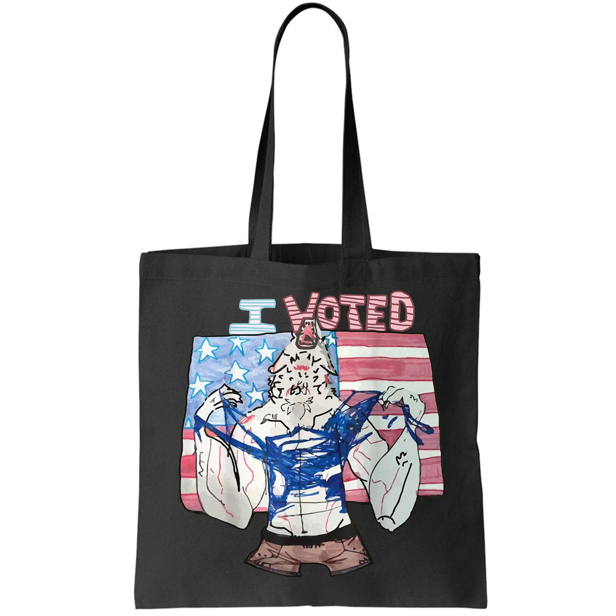 I Voted Werewolf Funny Bag